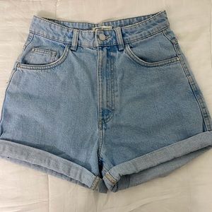 Zara High Waisted Mom Shorts
